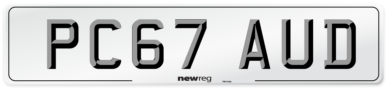 PC67 AUD Number Plate from New Reg
